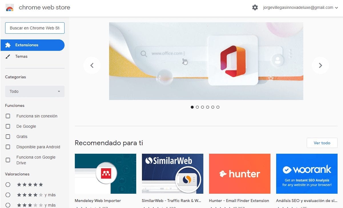 instalacion extensiones chrome
