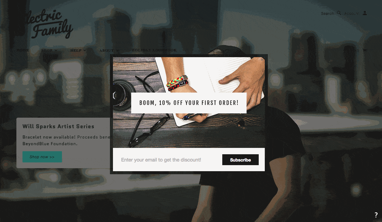 popup web