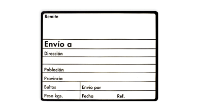etiqueta de envio