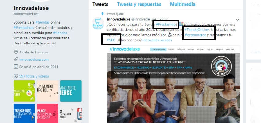 Perfil de Twitter