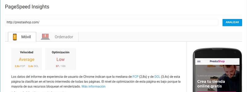 google pagespeed