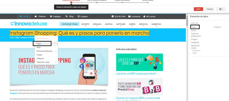 Marcado de datos en tu página web