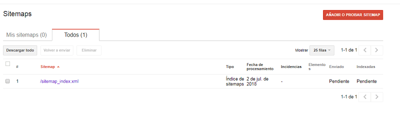 Enviar sitemap a Google Search Console
