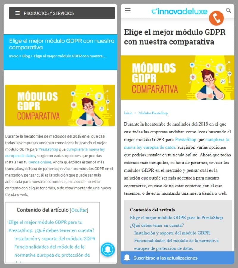AMP en Innovadeluxe