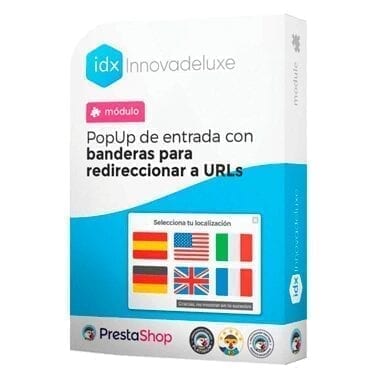 Módulo de PopUp con banderas y enlaces para redirgir a los clientes