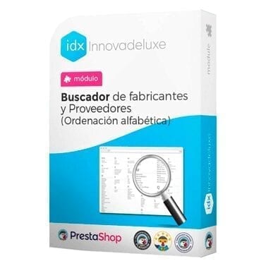 Buscador de fabricantes o proveedores con ordenación alfabética