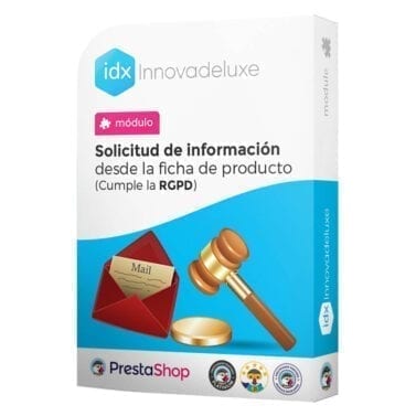 Módulo de formulario de contacto en ficha de producto, con cumplimiento de la RGPD