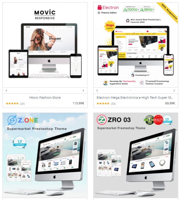 catálogo plantillas prestashop