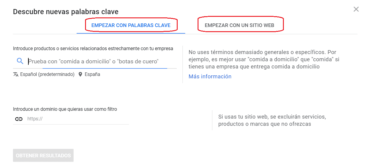 como usae Google Keyword planner