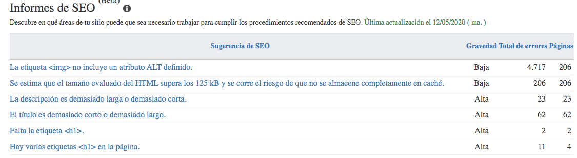 informes seo