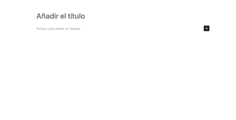 Área de contenido de bloque Gutenberg