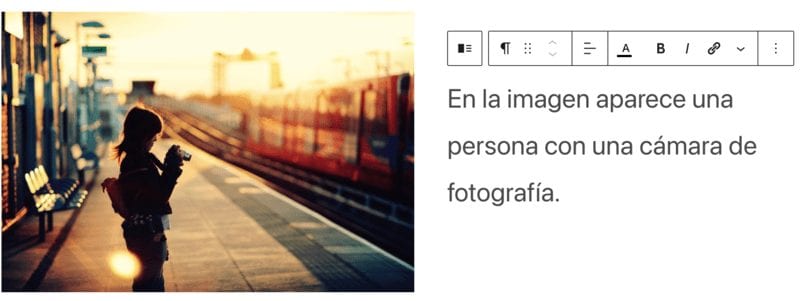 bloque medios y texto
