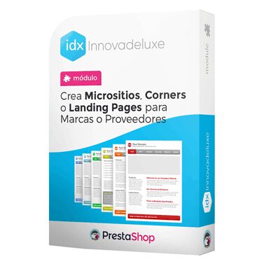 Módulo Creador de Corners (landing pages – microsites) para marcas o proveedores