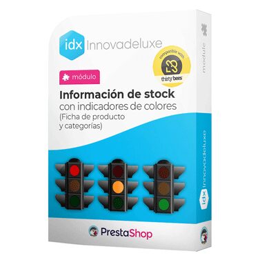 Módulo indicador visual de stock en ficha de producto