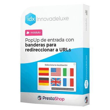Módulo PopUp con banderas con redirecciones a URLs de ofertas o de sites de paises
