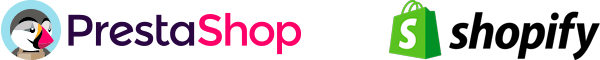 Logos de migración de PrestaShop a Shopify